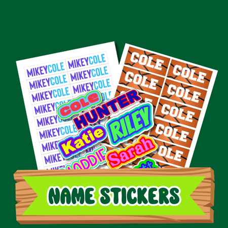 Name Sticker Sheets