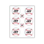 Baseball Name Stickers