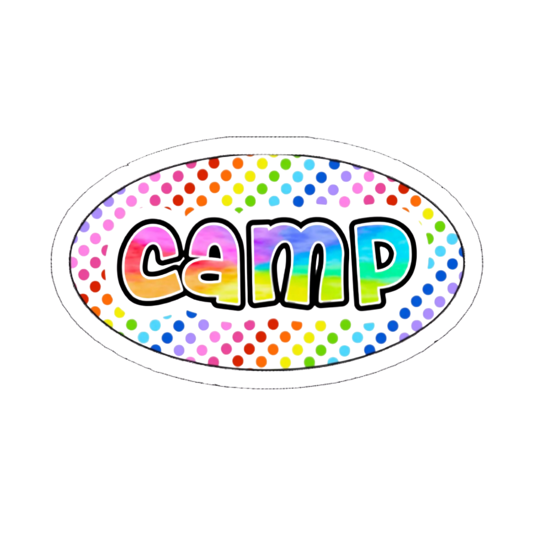 Camp Oval Sticker