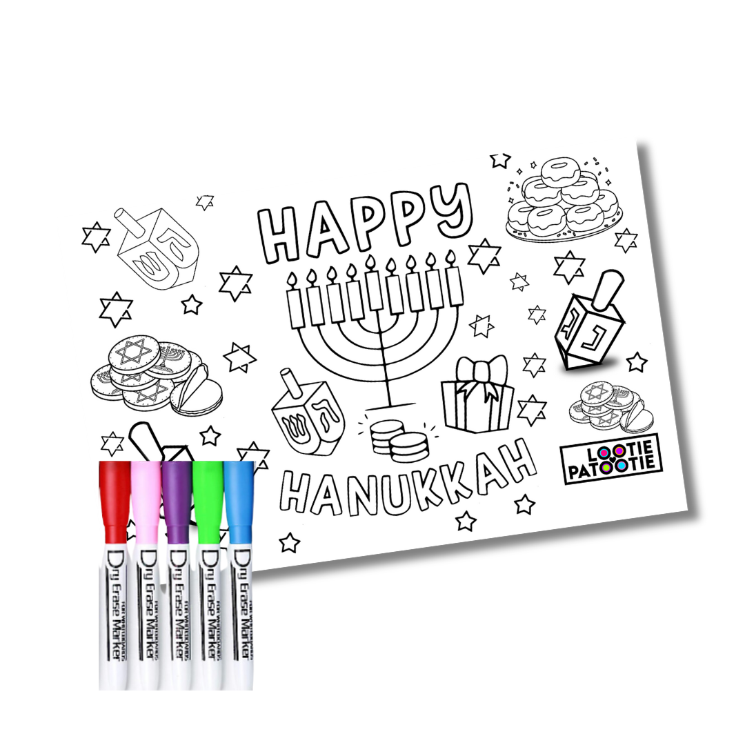 Hanukkah Wipeable Placemats