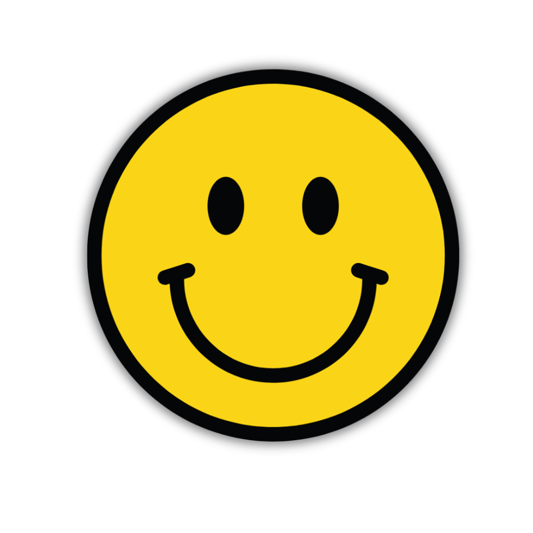Yellow Smiley Face Sticker