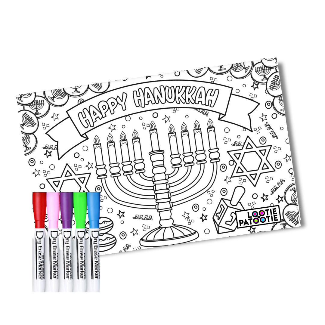 Hanukkah Wipeable Placemats