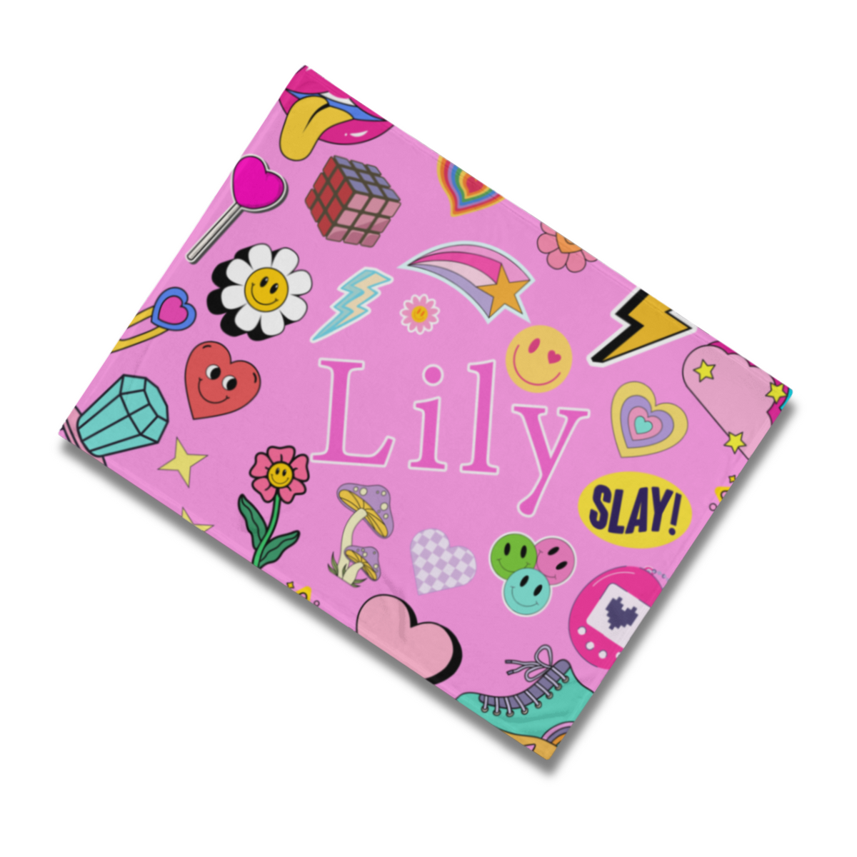 SP x LP Retro Funky Fleece Name Blanket
