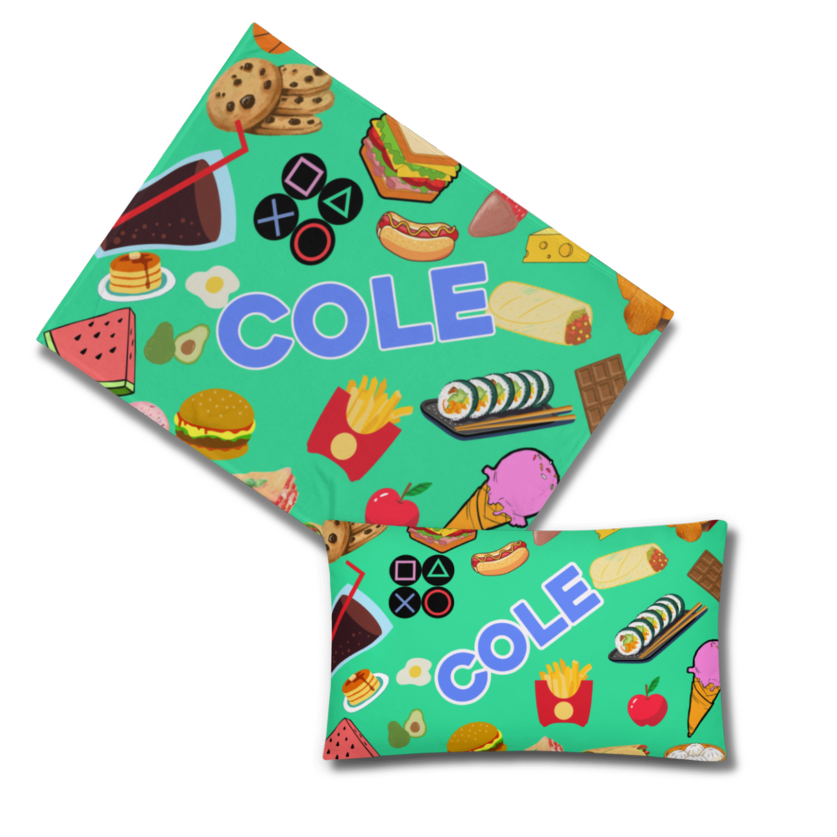 SP x LP Foodie Fleece Name Blanket