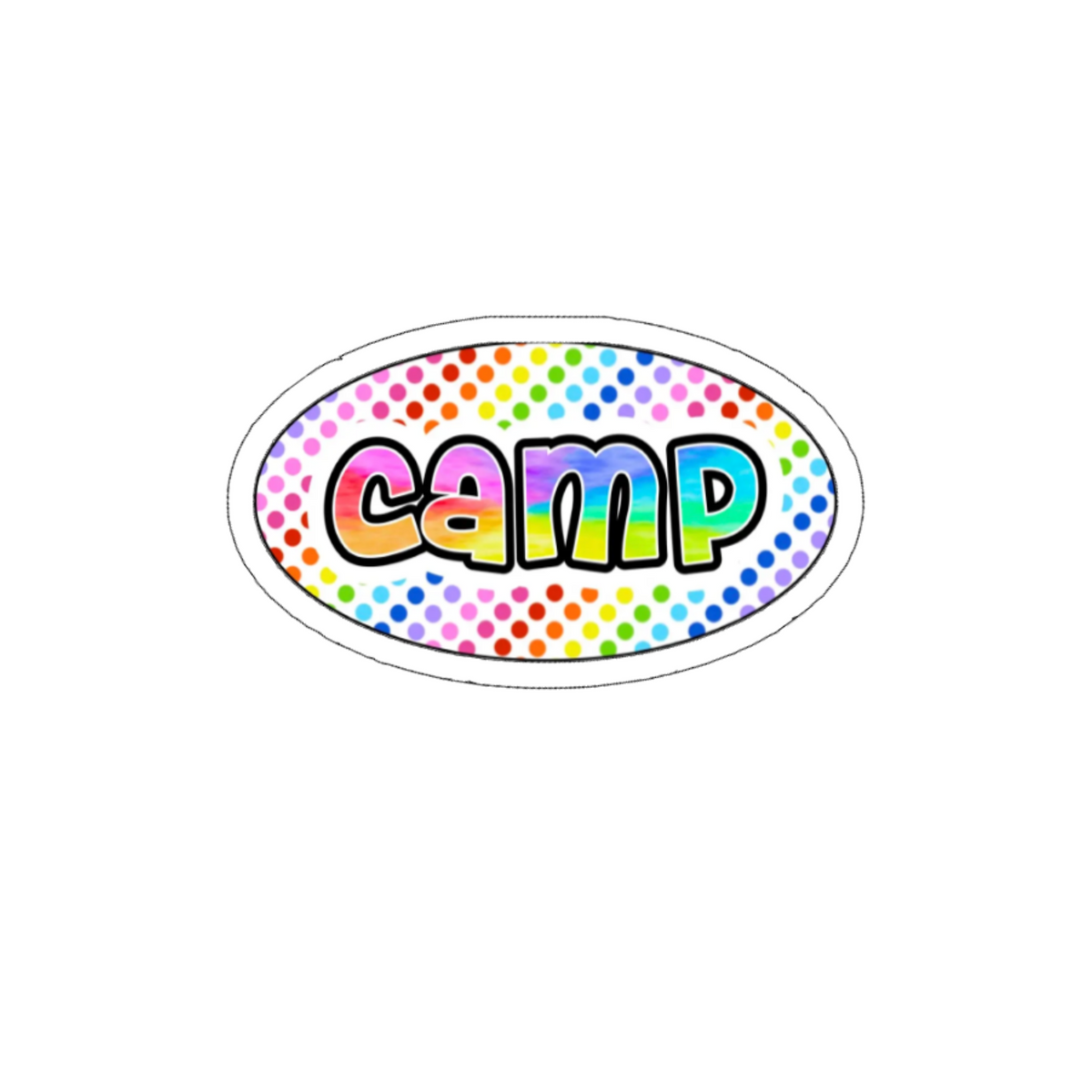 Camp Oval Sticker