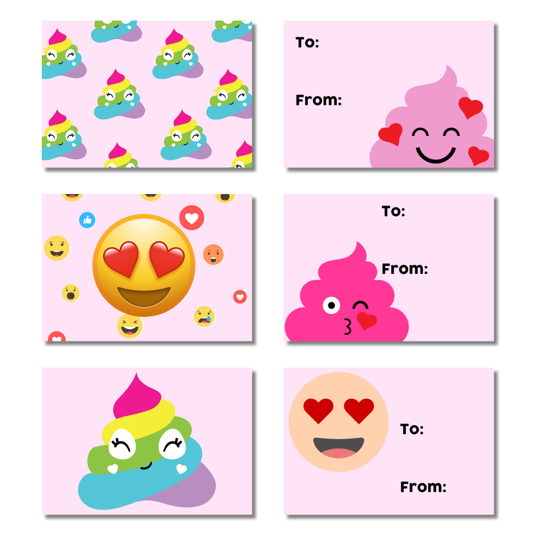 Emoji Valentine's Day Card Packs