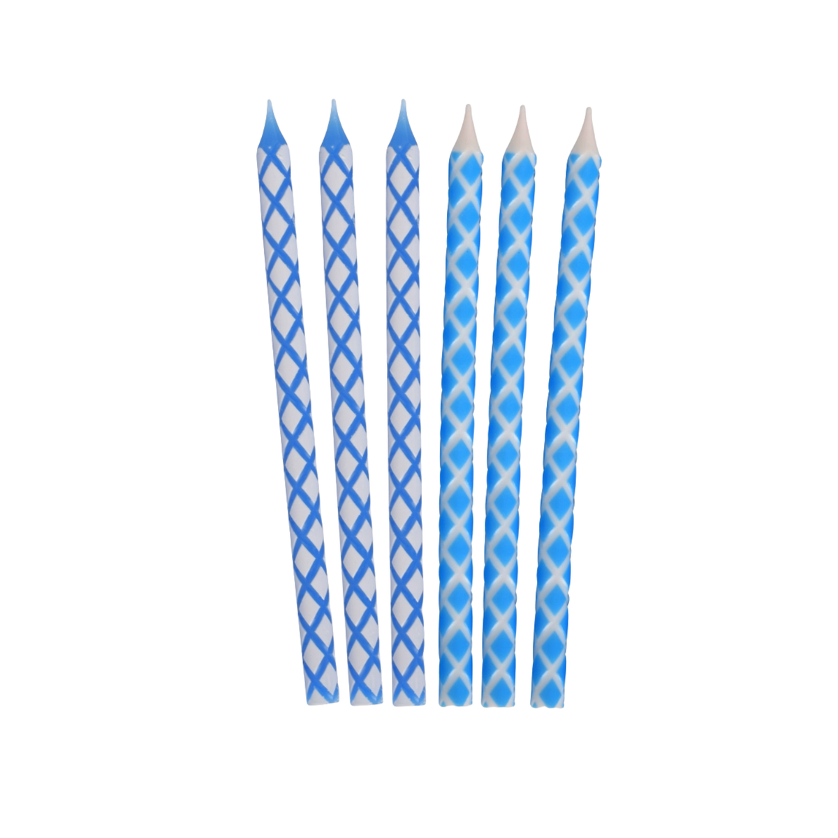 Hanukkah Candles Blue & White Geometric