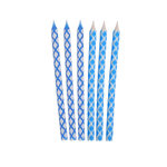 Hanukkah Candles Blue & White Geometric