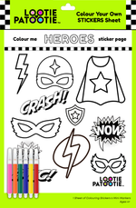 Colour Me Superheroes Stickers