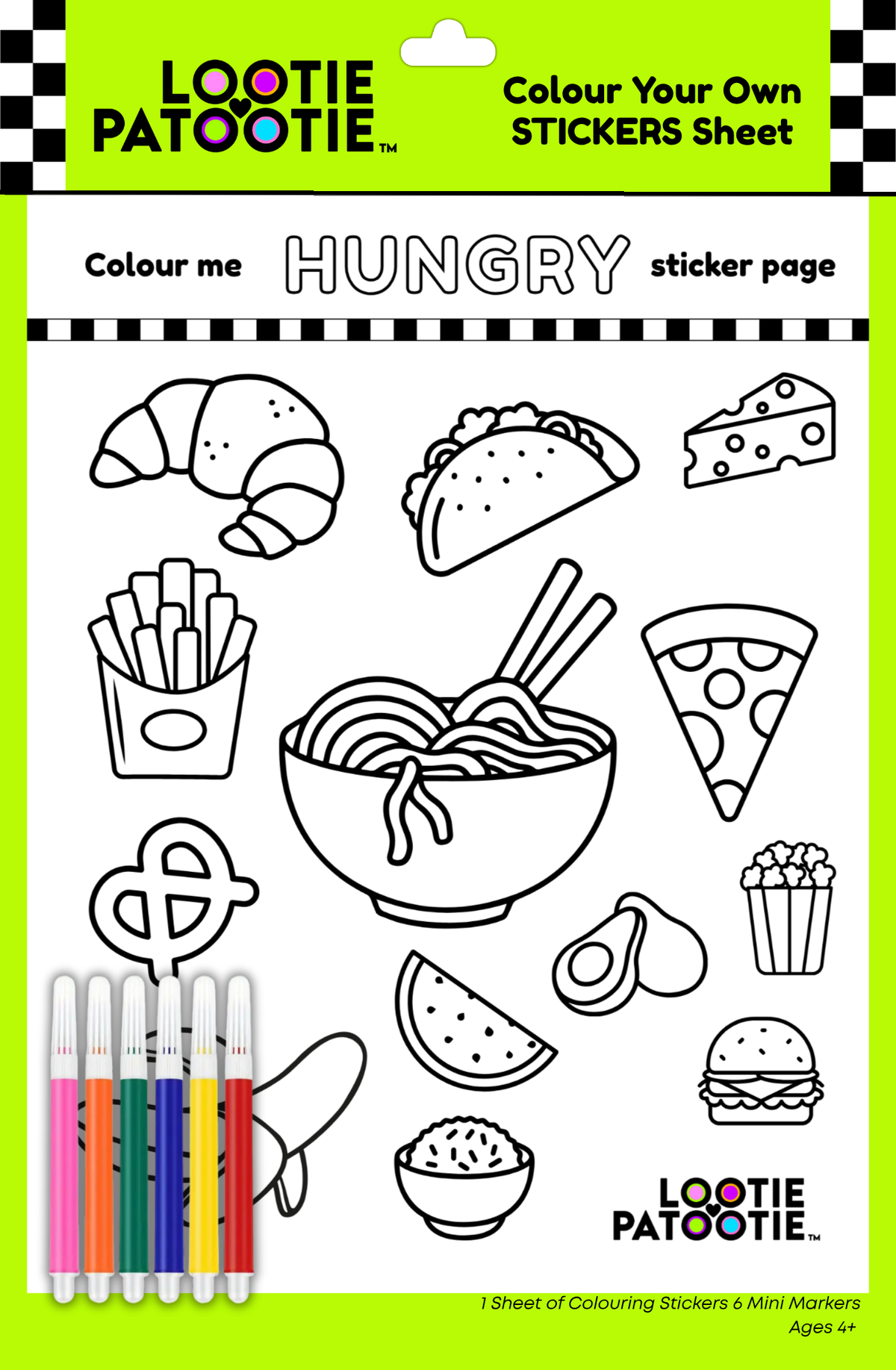 Colour Me Hungry Stickers