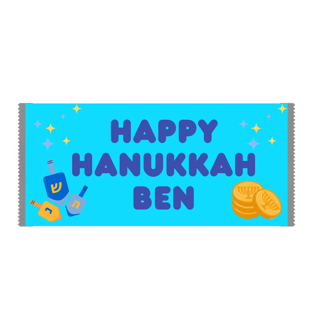 Customized Hanukkah Chocolate Bar