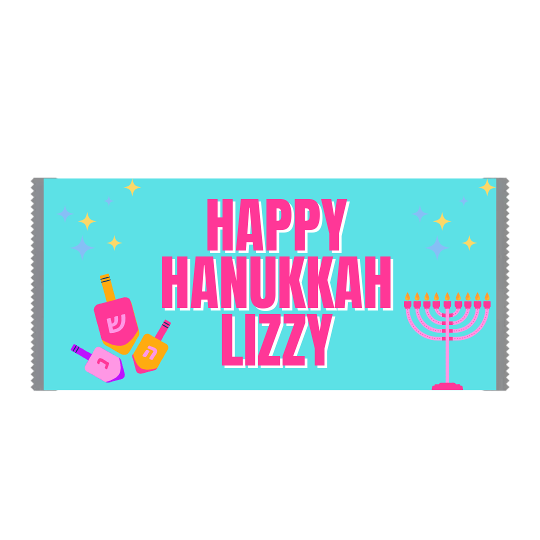 Customized Hanukkah Chocolate Bar