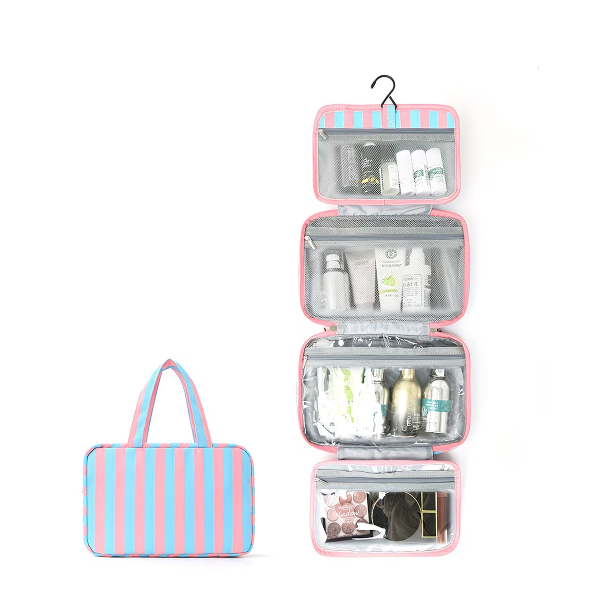 Stripe Hang Around Cosmetic Bags