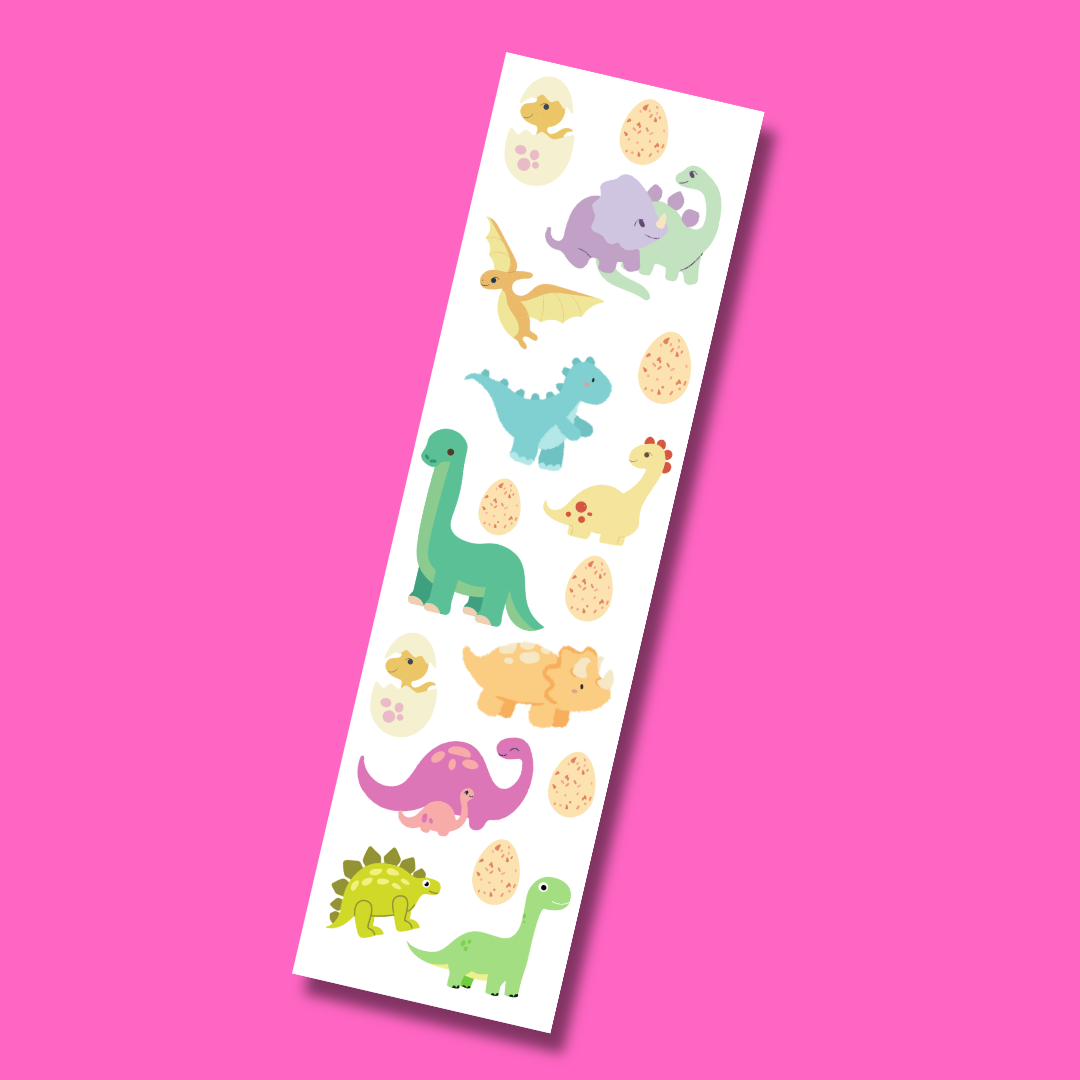 Baby Dino Sticker Strip