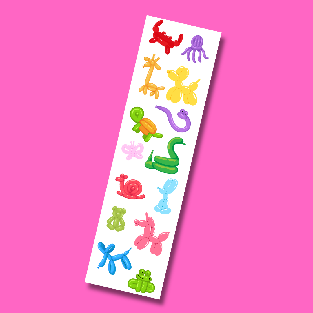 Balloon Animals Sticker Strip