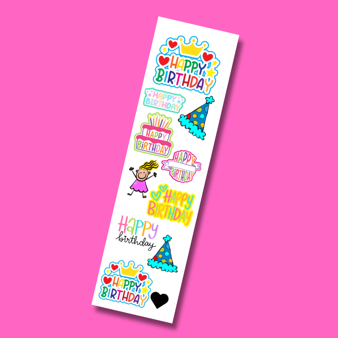 Birthday Sticker Strip
