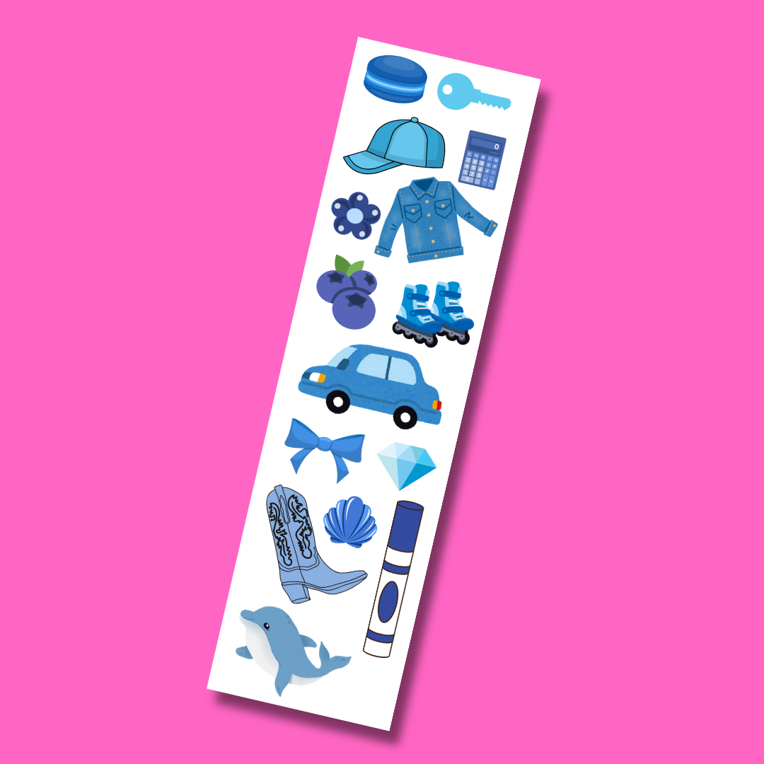 Blue Sticker Strip