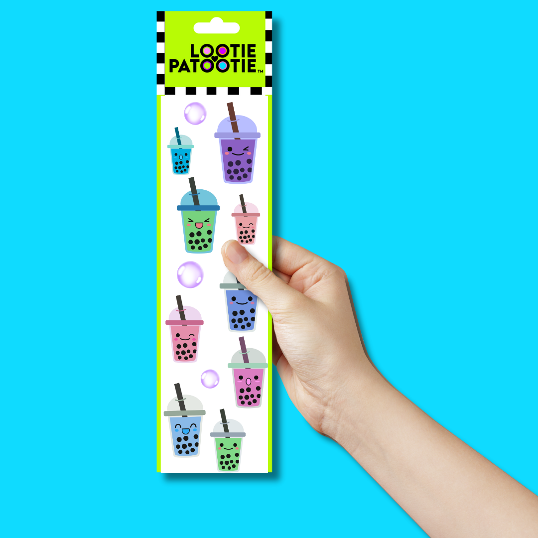 Boba Tea Sticker Strip