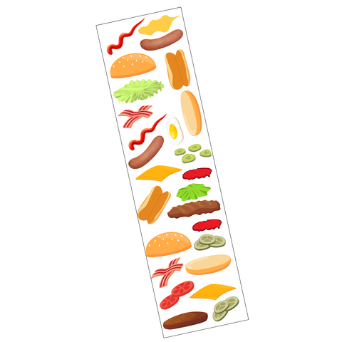 Build-a-Burger Sticker Strip