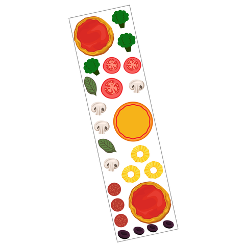 Build-a-Pizza Sticker Strip