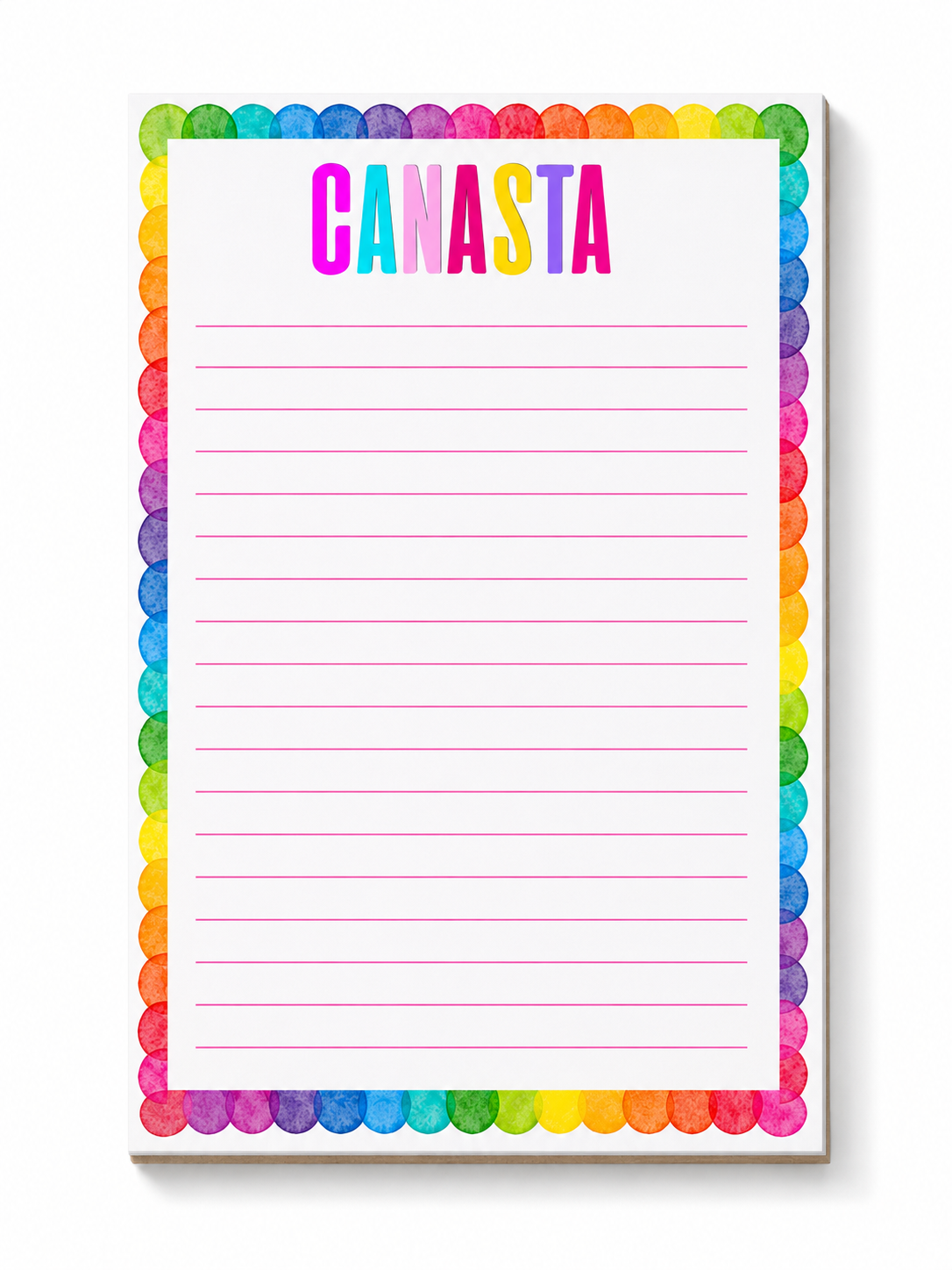 Canasta Rainbow Notepad