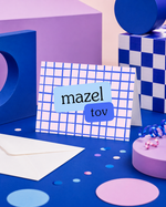 Purple Grid Mazel Tov