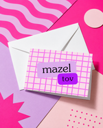 Pink Grid Mazel Tov