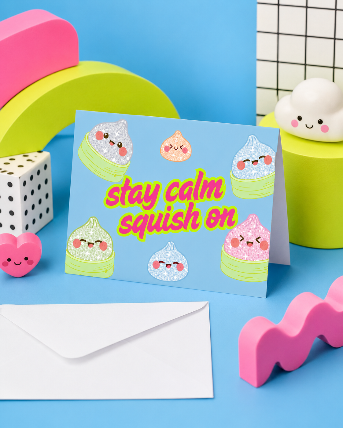Stay Calm Squish On Notecard