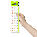 Coloured Letter Beads Sticker Strip