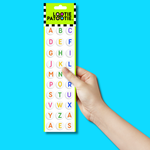 Coloured Letter Beads Sticker Strip