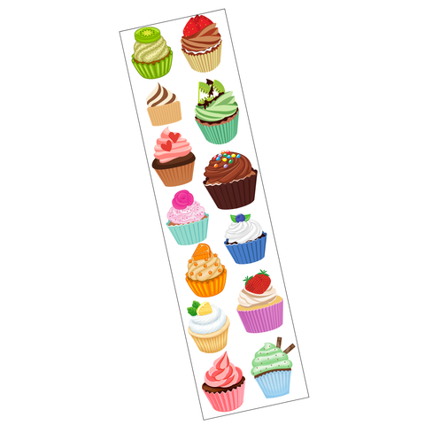 Cupcake Sticker Strip