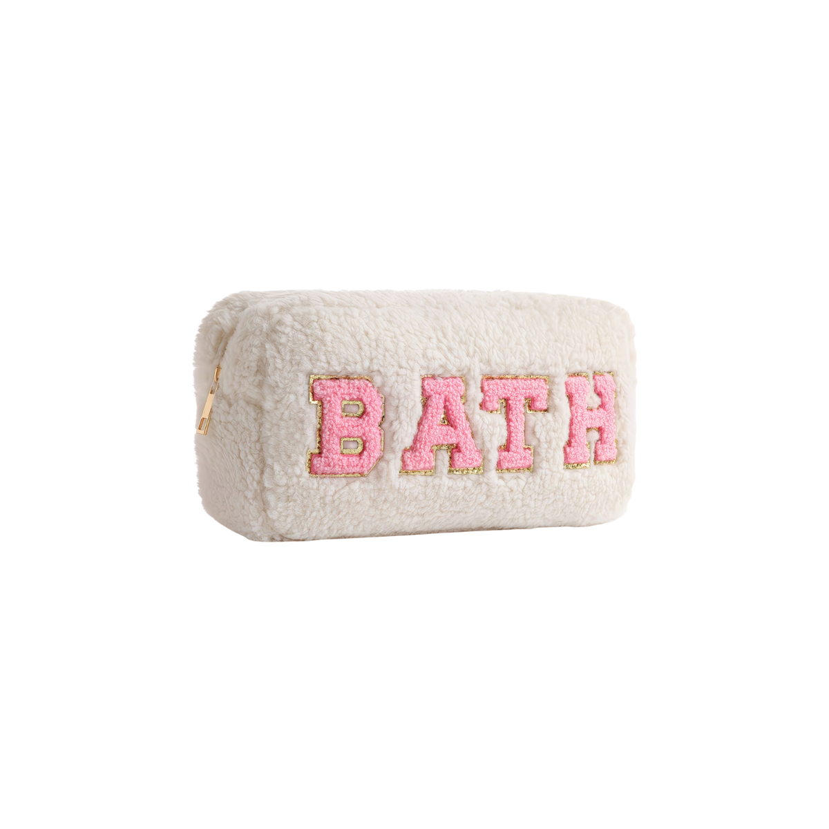 Fuzzy Patched Toiletry Bag