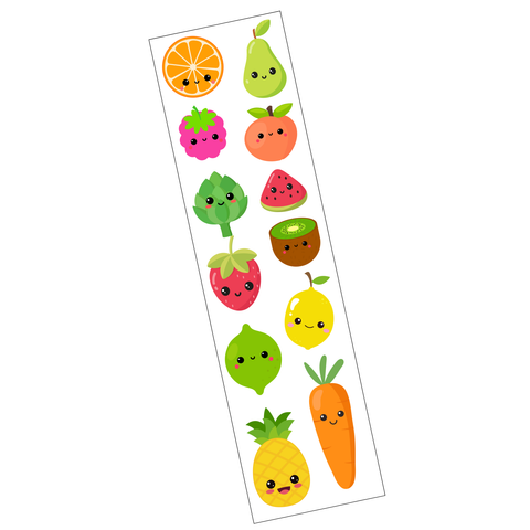 Fruit Faces Sticker Strip