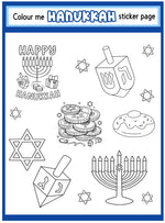 Colour Me Hanukkah Stickers