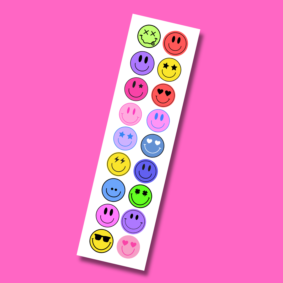 Happy Face Sticker Strip