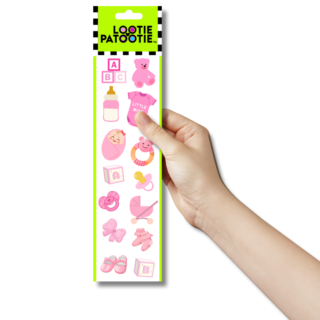 It's a Girl Sticker Strip