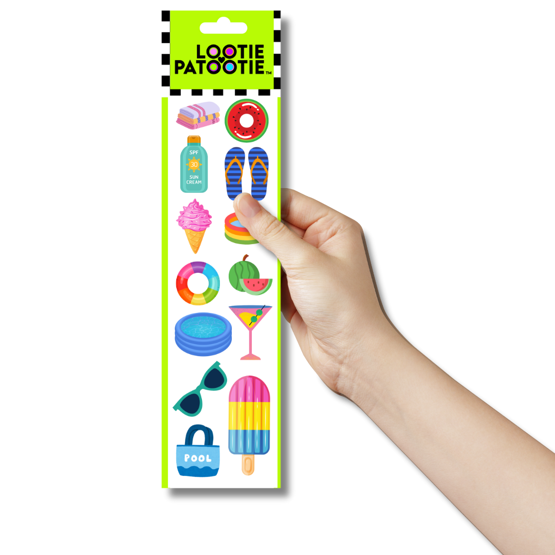 Pool Party Sticker Strip