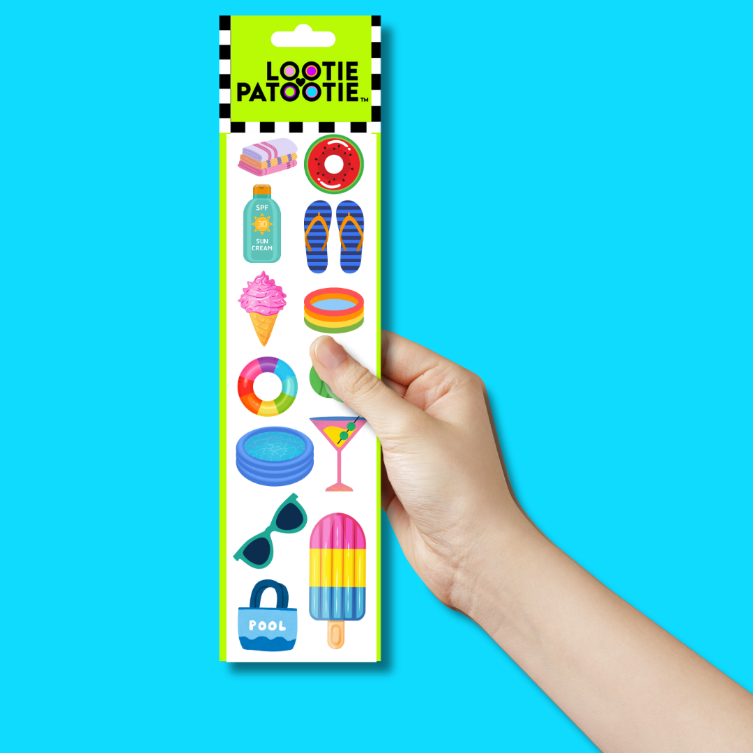 Pool Party Sticker Strip