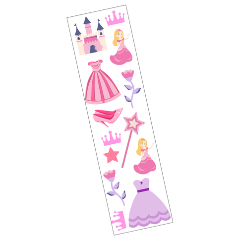 Pretty Pink Princess Sticker Strip