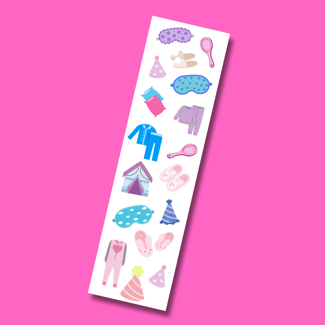 Slumber Party Sticker Strip