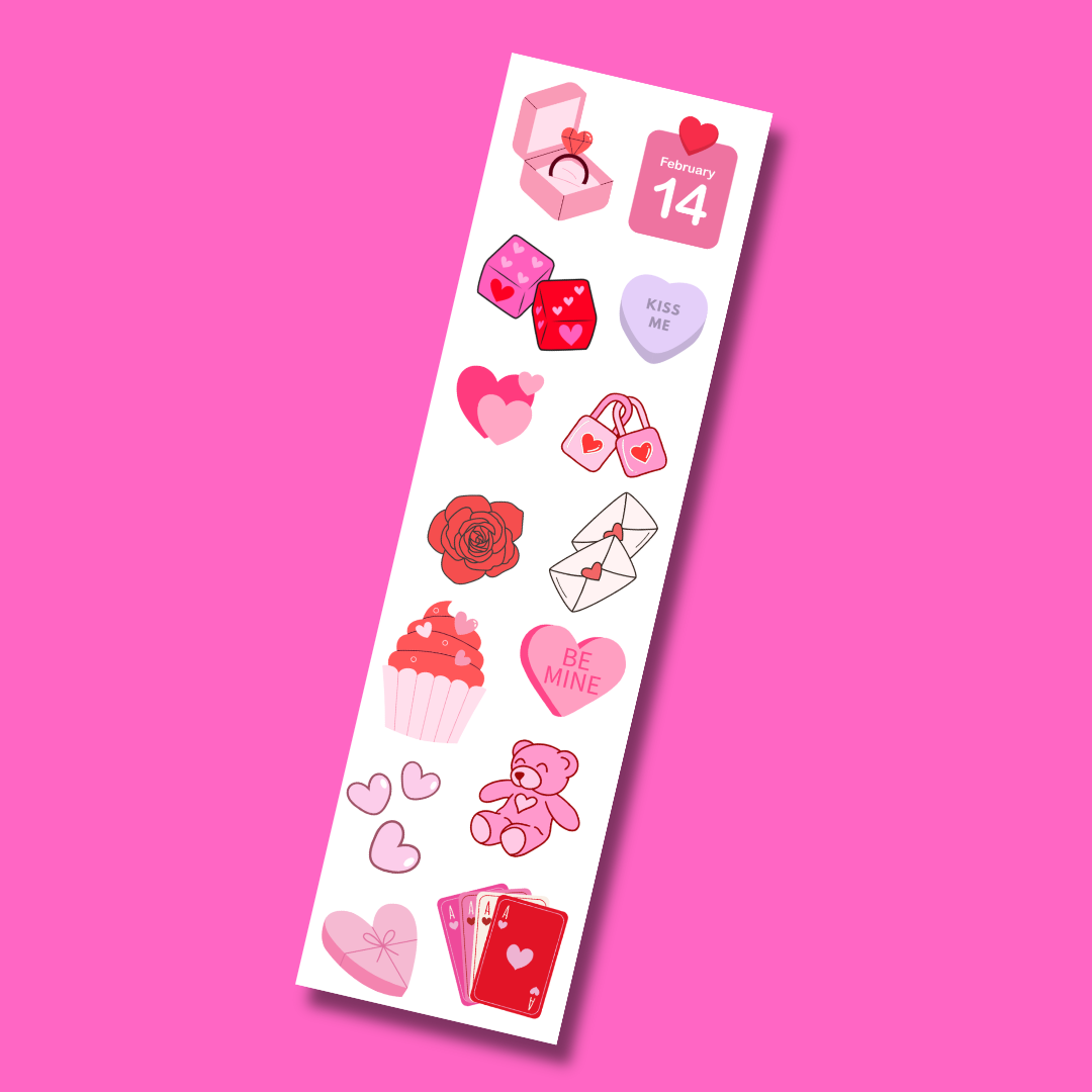 Valentine's Day Sticker Strip