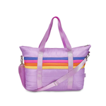 Puffer Rainbow Tote Bag Purple
