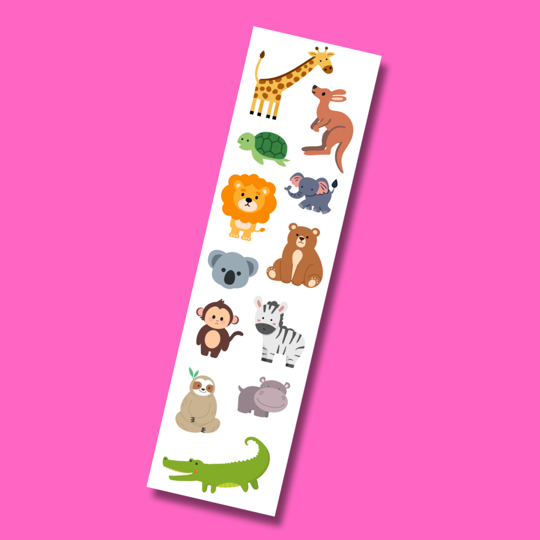 Wild Animals Sticker Strip