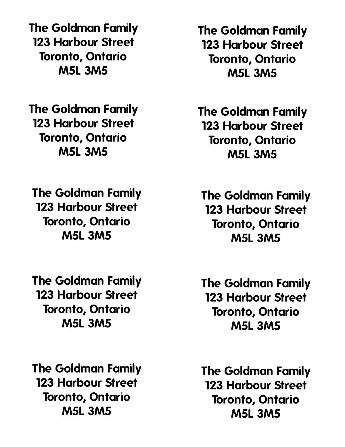 Address Labels (Set of 12)