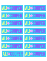 Colour Block Name Tag Stickers