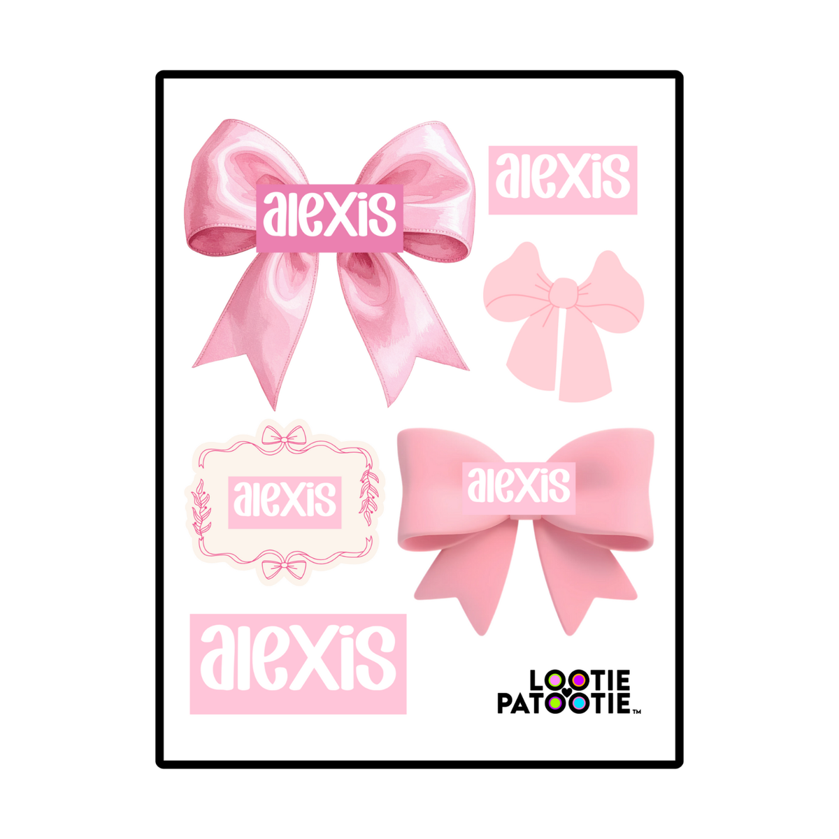 Bow Name Stickers