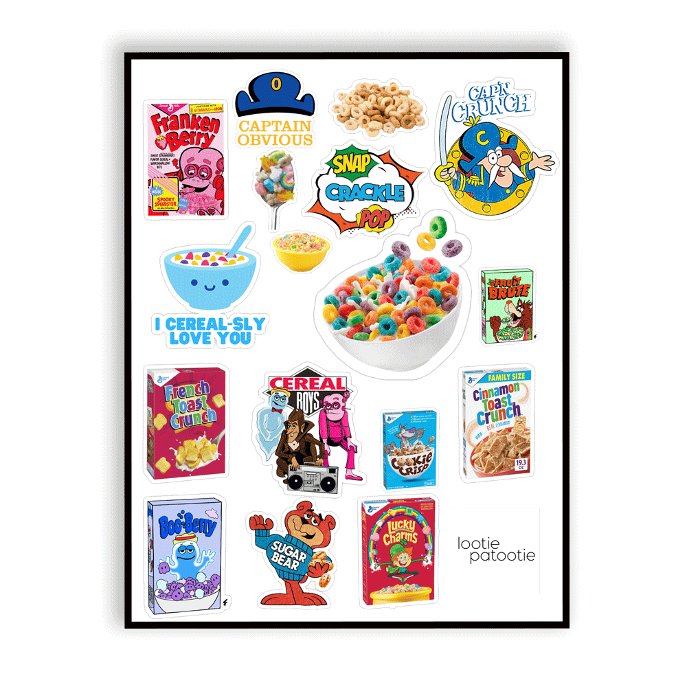 Cereal Monsters Sticker Sheet