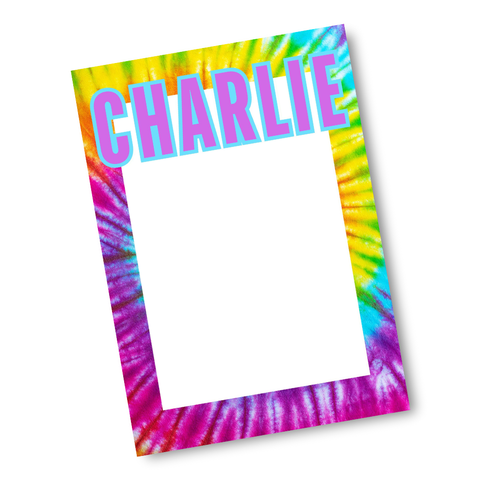 Charlie Tie Dye Stationary