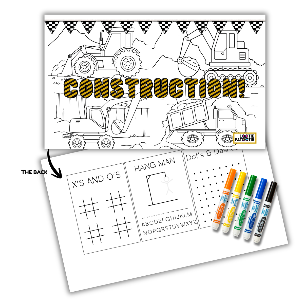Construction Colouring Placemat