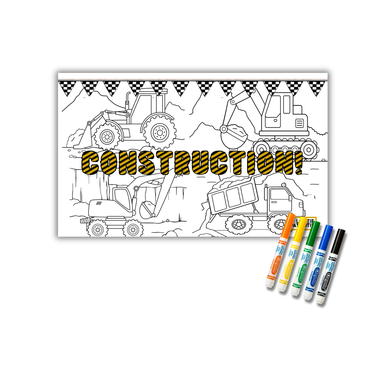 Construction Colouring Placemat